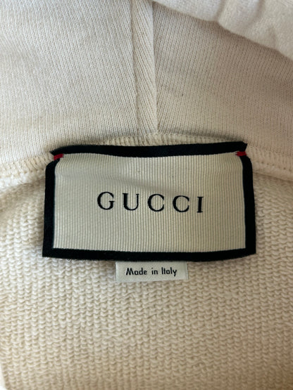 Gucci Cream Strawberry Logo Hoodie
