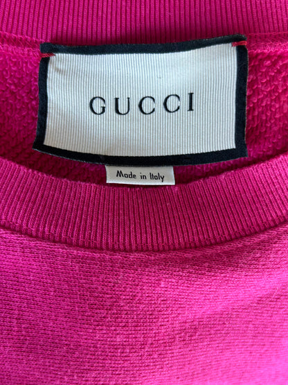 Gucci Pink Embroidered Teddy Bear Sweater