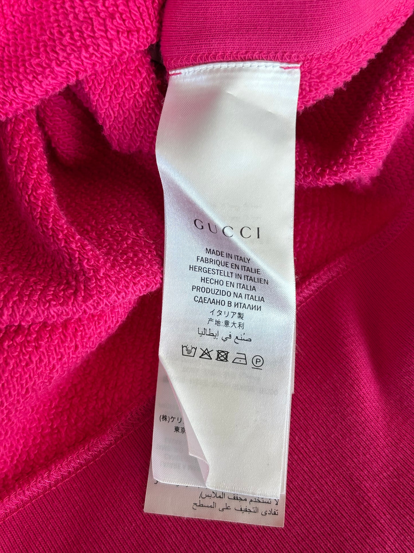 Gucci Pink Embroidered Teddy Bear Sweater