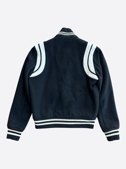 Saint Laurent Black & White Wool Women's Teddy Jacket