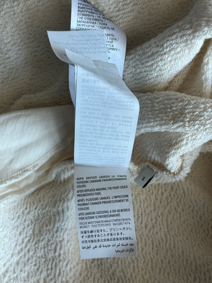 Gucci Cream Sequin Apple Logo Hooded Dress