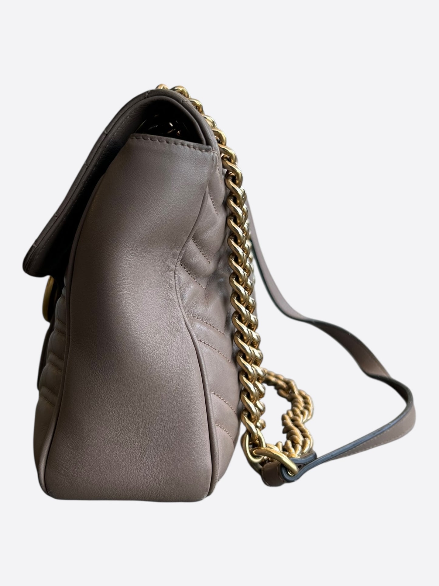 Gucci Brown GG Marmont Medium Shoulder Bag