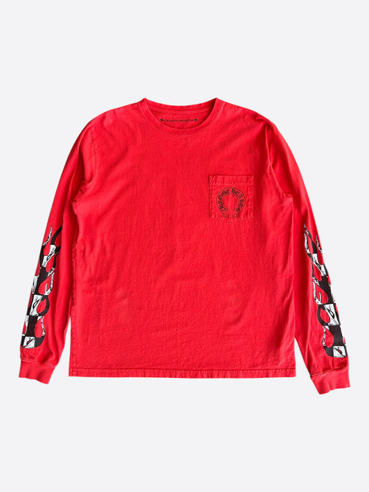 Chrome Hearts Matty Boy Red Stay Fast Longsleeve T-Shirt