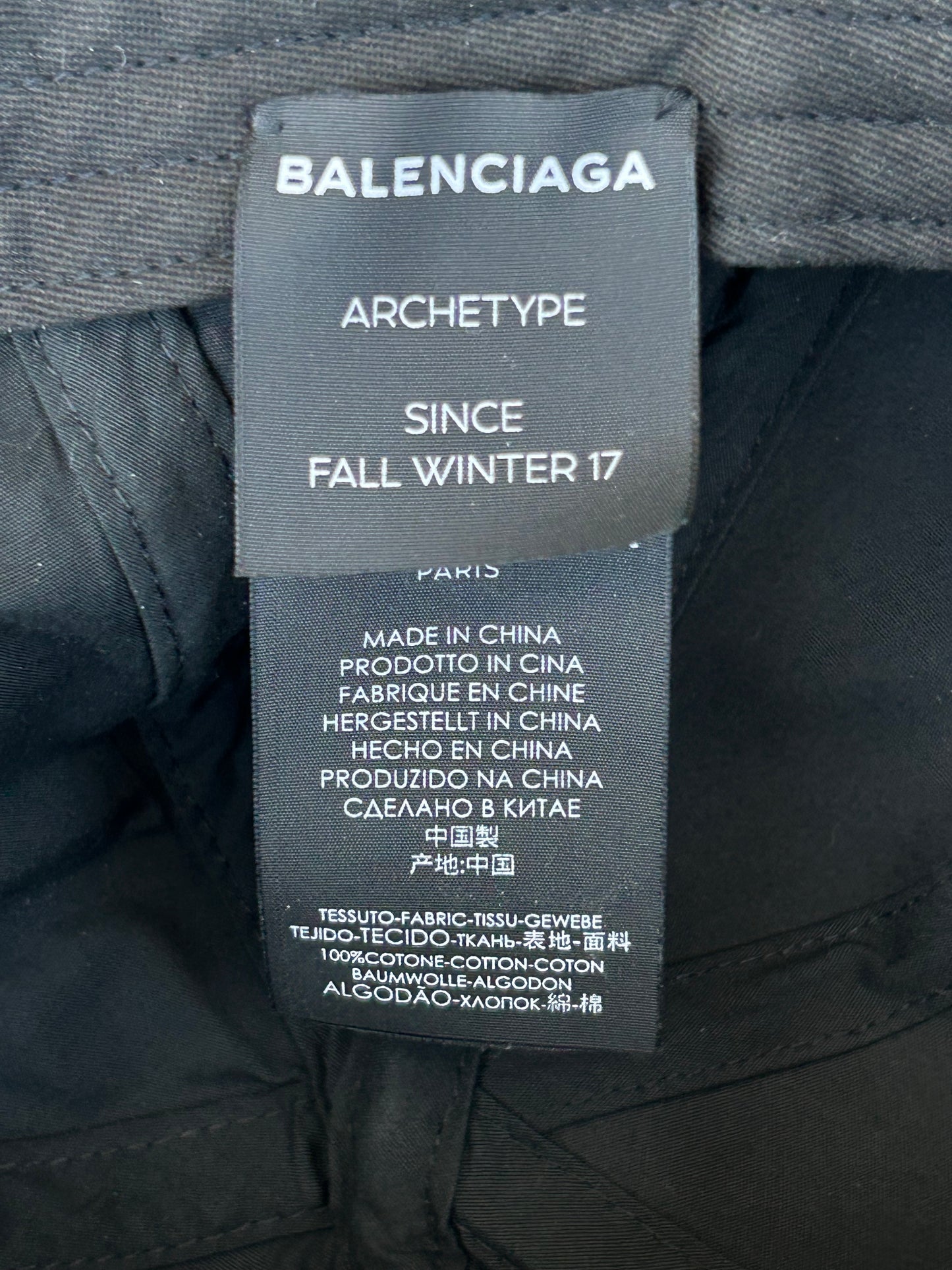 Balenciaga Faded Black, White & Red Campaign Logo Hat