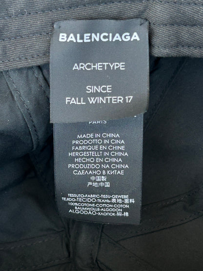 Balenciaga Faded Black, White & Red Campaign Logo Hat