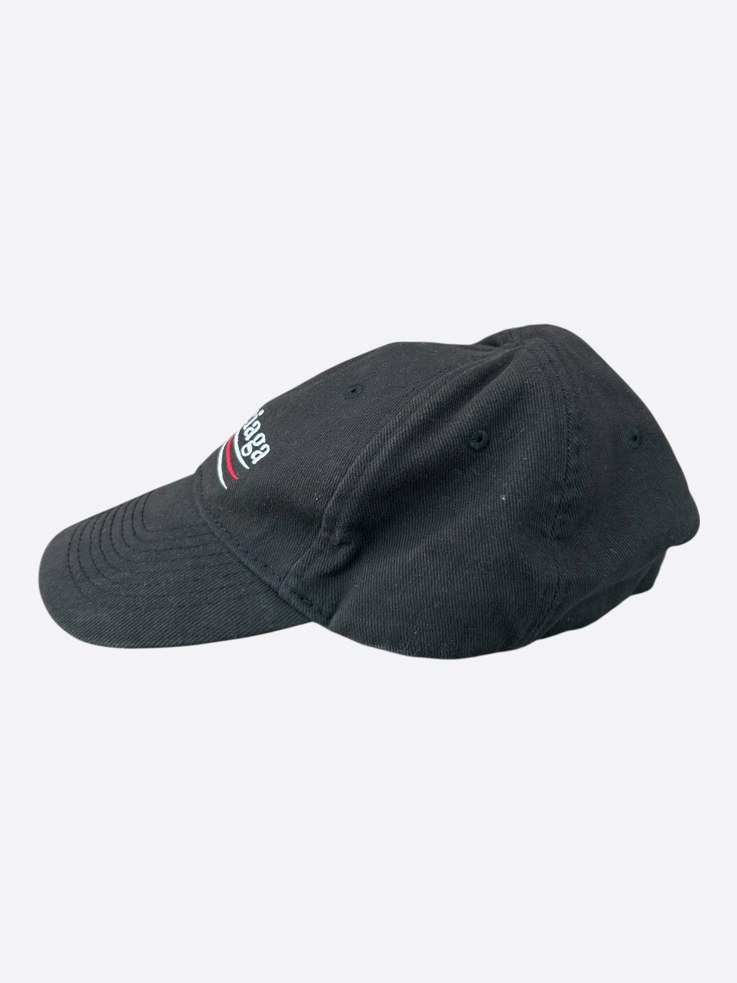 Balenciaga Faded Black, White & Red Campaign Logo Hat
