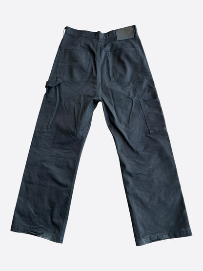 Rick Owens Black Double Knee Geth Pants