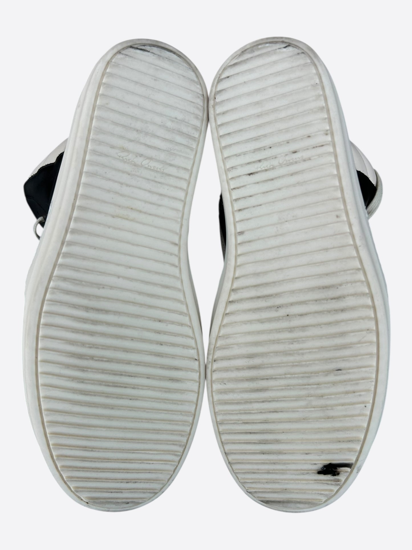 Rick Owens Black & White Geobasket Sneakers