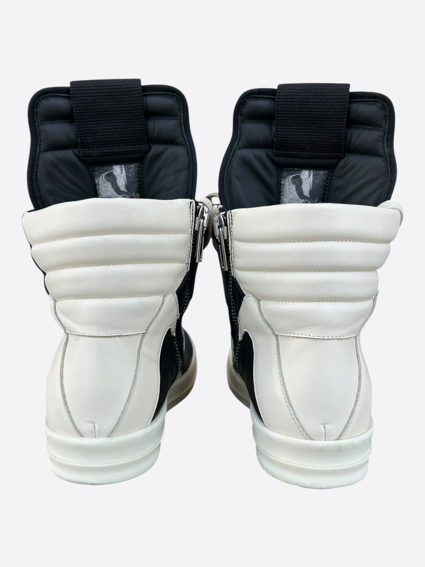 Rick Owens Black & White Geobasket Sneakers