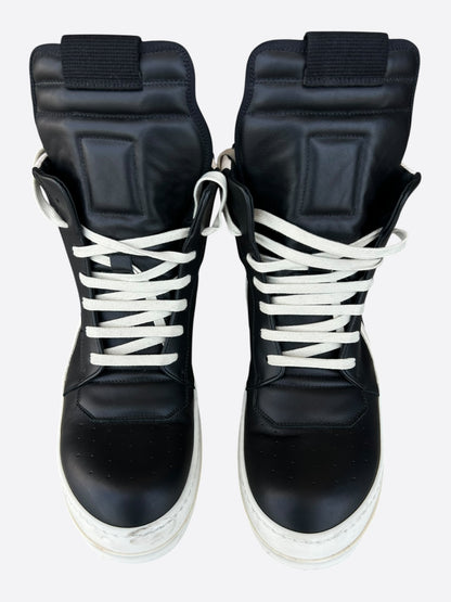 Rick Owens Black & White Geobasket Sneakers