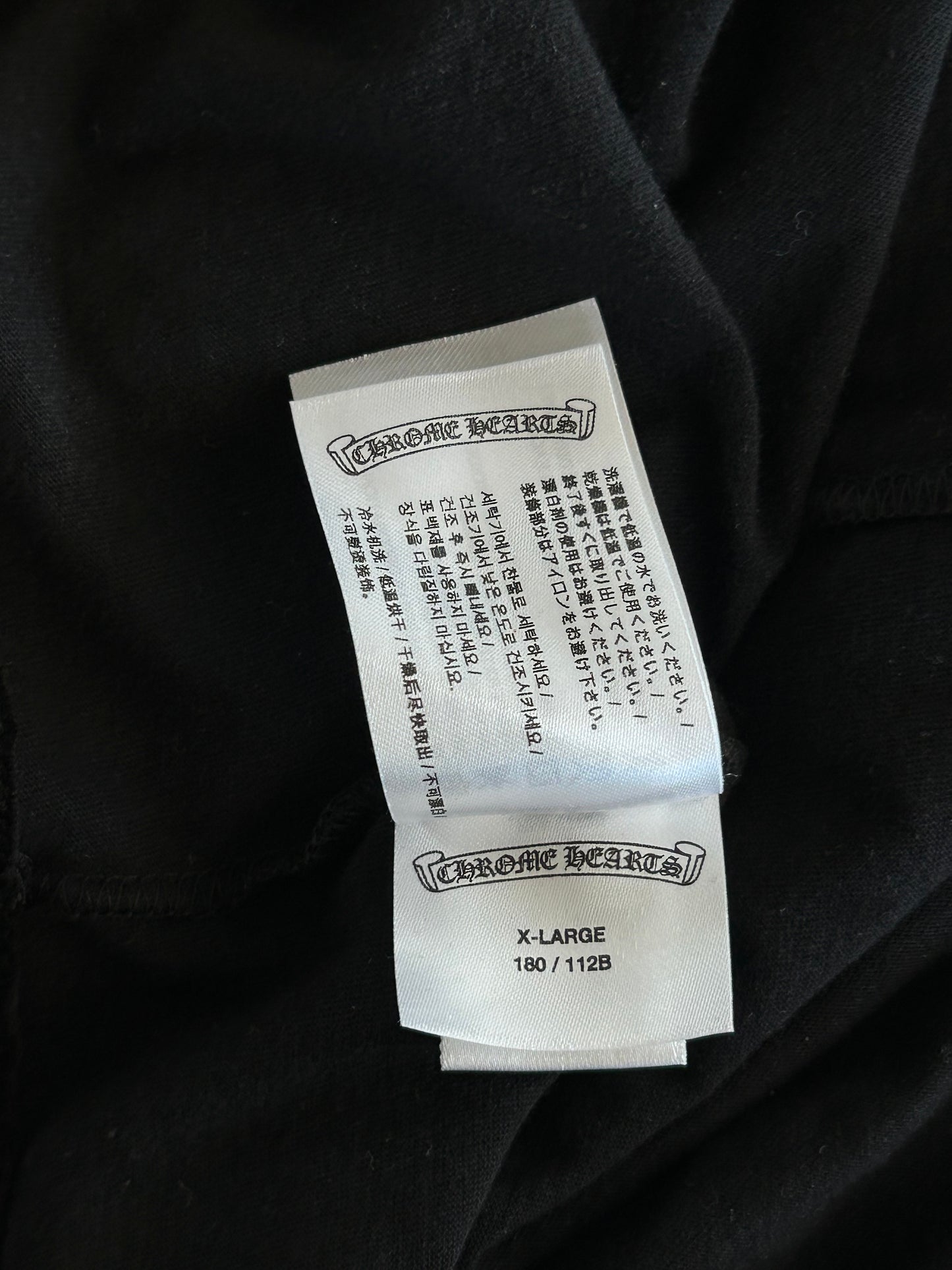 Chrome Hearts Black & White Miami Horseshoe Logo Longsleeve T-Shirt