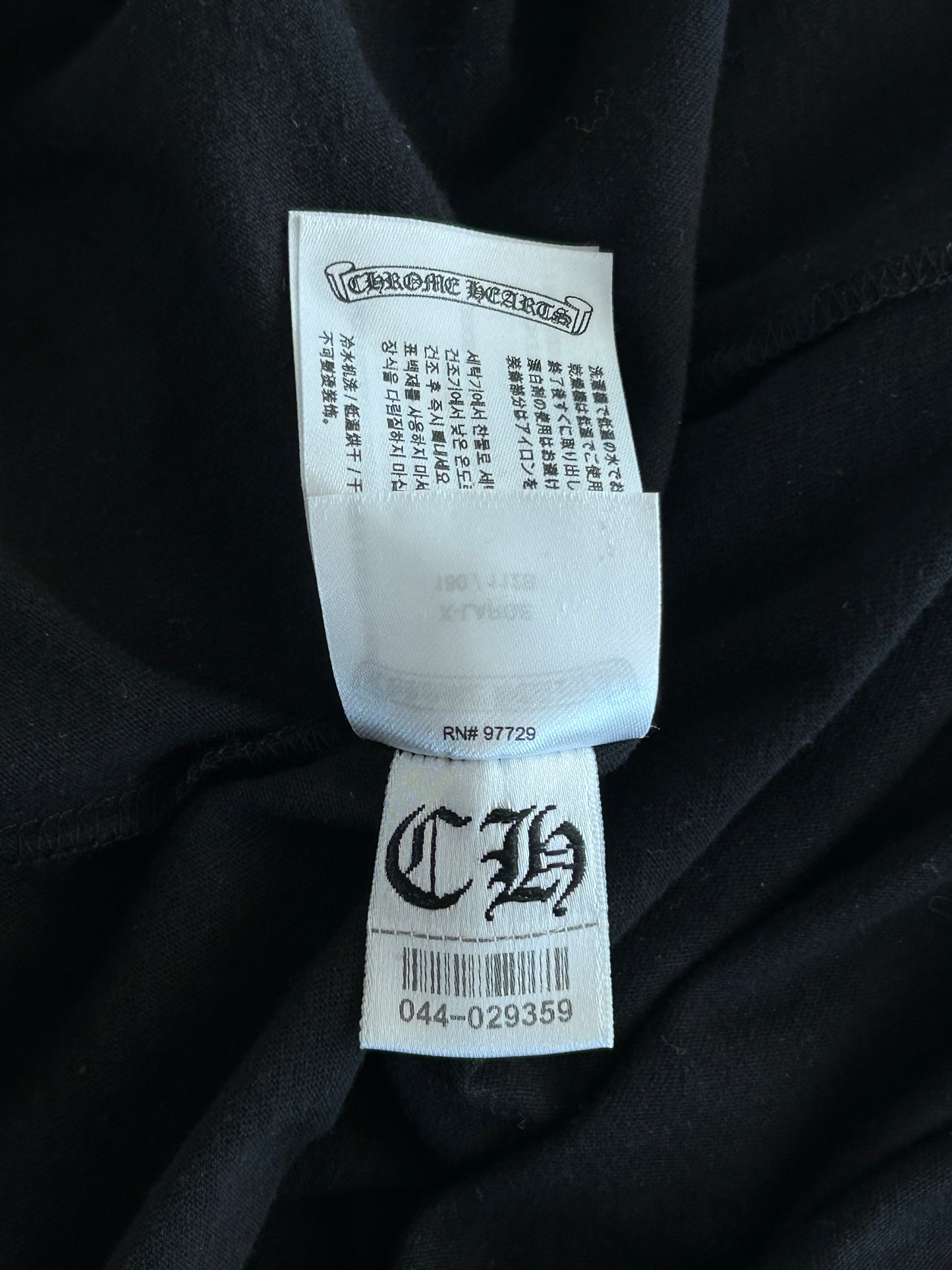 Chrome Hearts Black & White Miami Horseshoe Logo Longsleeve T-Shirt