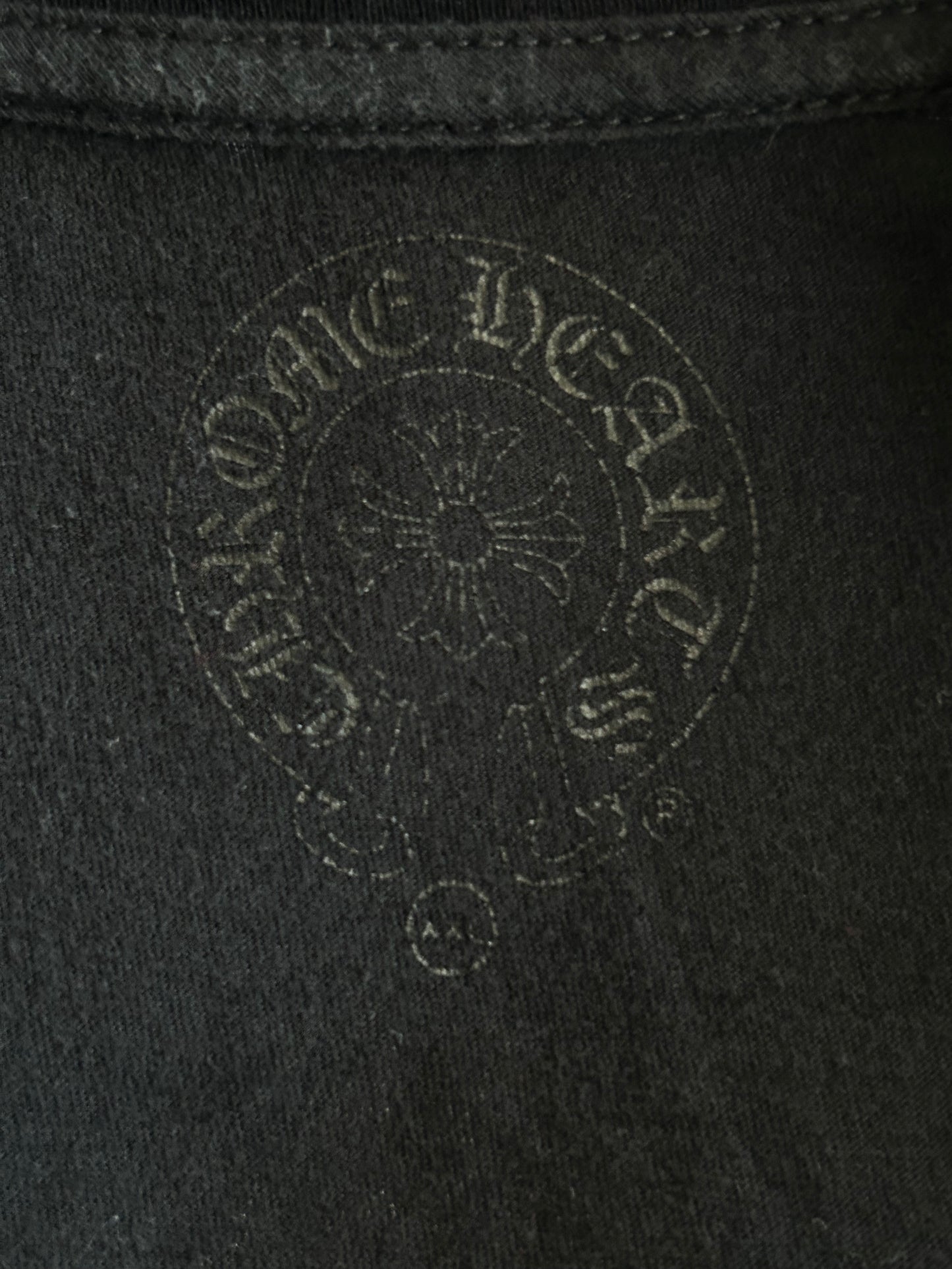 Chrome Hearts Black & White Fleur Scroll Logo Longsleeve T-Shirt
