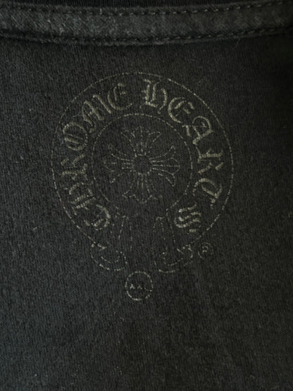 Chrome Hearts Black & White Fleur Scroll Logo Longsleeve T-Shirt
