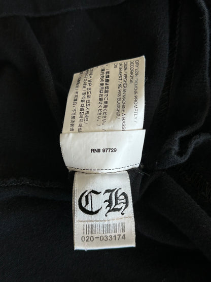 Chrome Hearts Black & White Fleur Scroll Logo Longsleeve T-Shirt