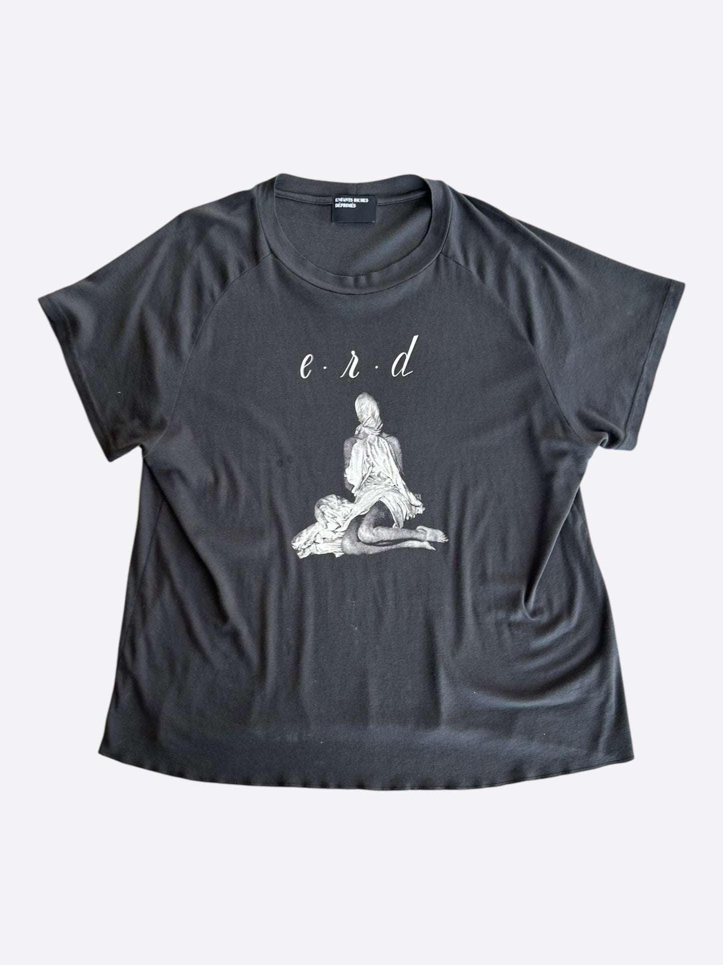 Enfants Riches Deprimes Faded Black & White Women In Sheet Graphic T-Shirt