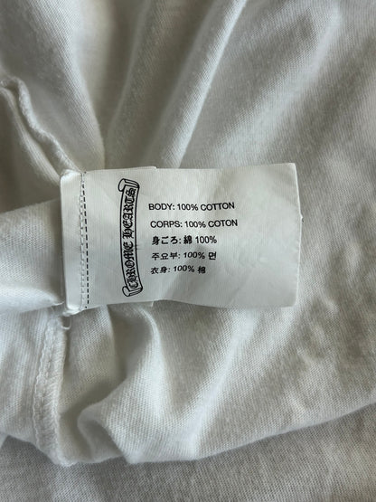 Chrome Hearts White & Red Horseshoe Logo T-Shirt