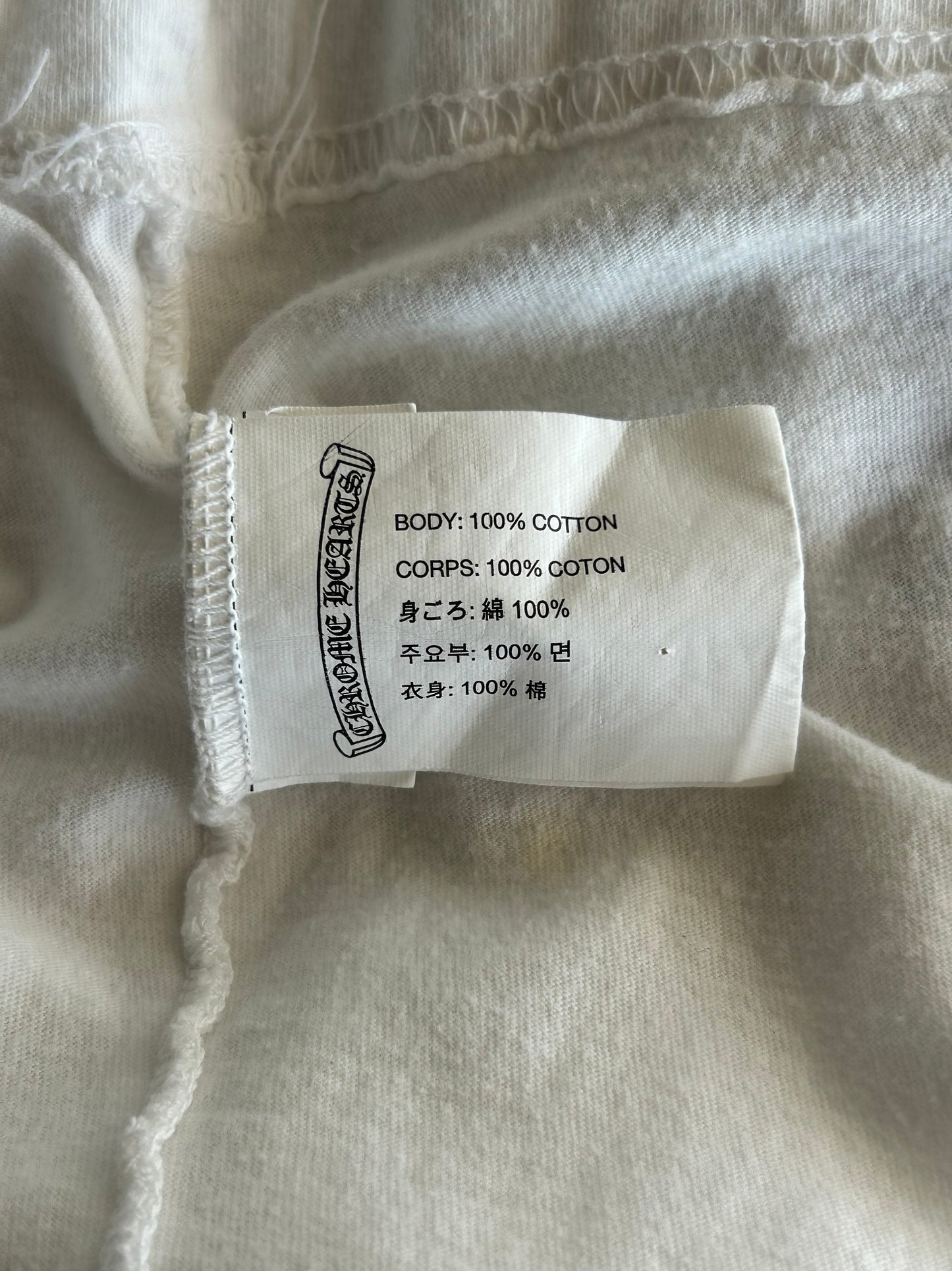 Chrome Hearts White & Black Snowflake Logo T-Shirt