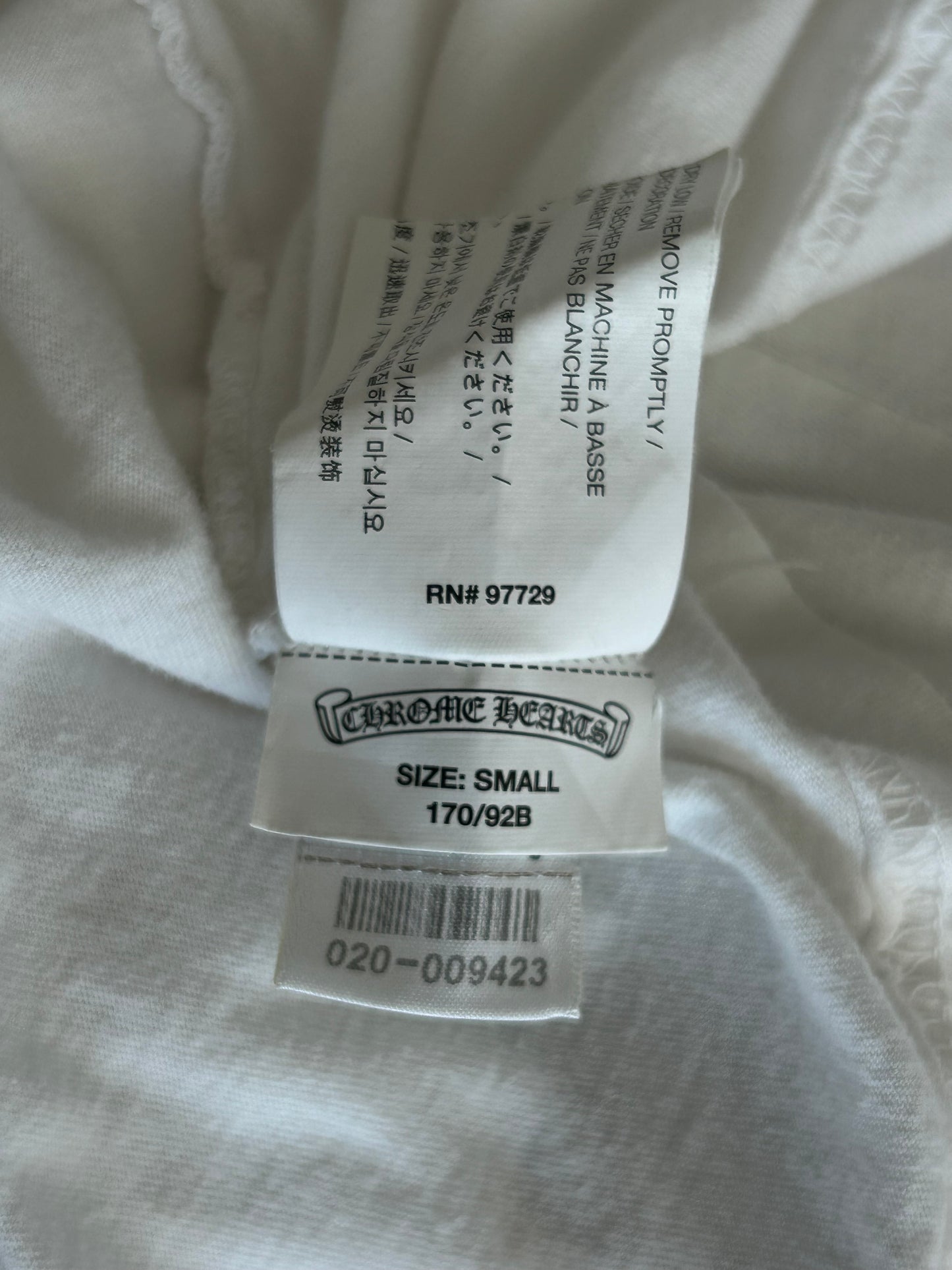 Chrome Hearts White & Black Snowflake Logo T-Shirt