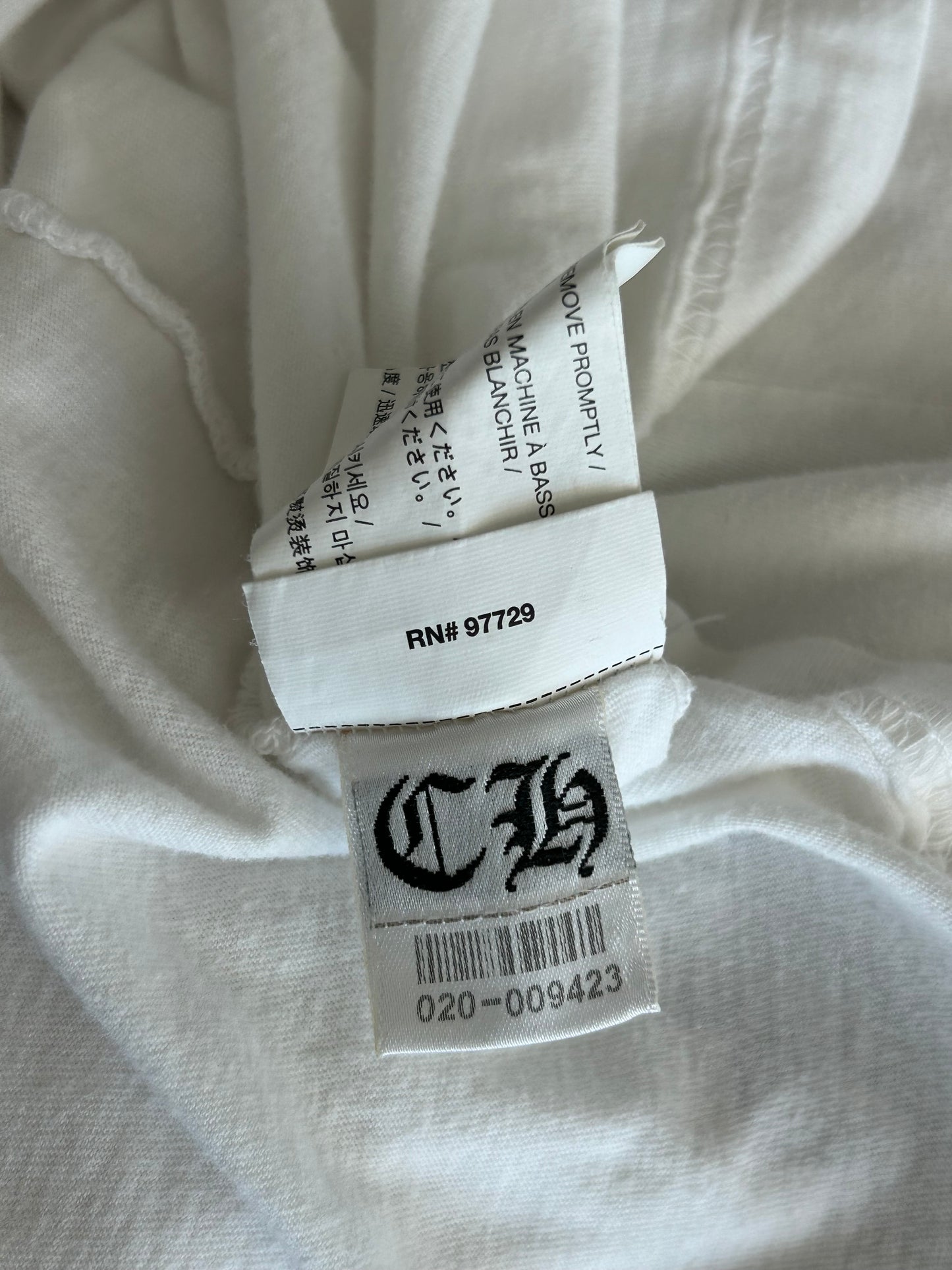 Chrome Hearts White & Black Snowflake Logo T-Shirt