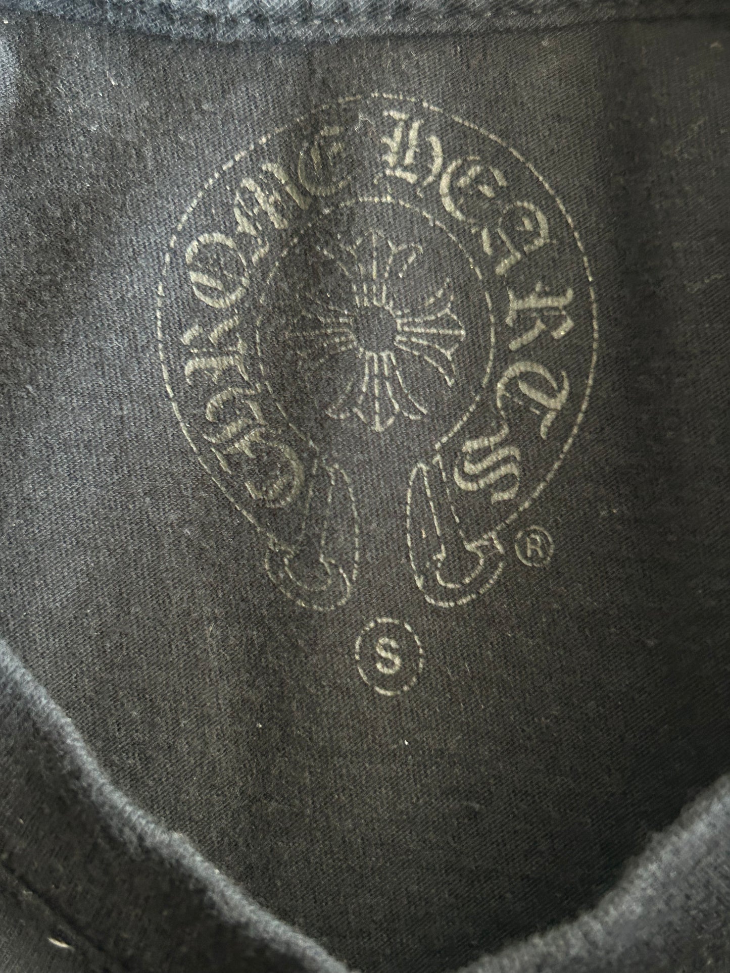 Chrome Hearts Black & White Los Angeles Horseshoe Logo T-Shirt