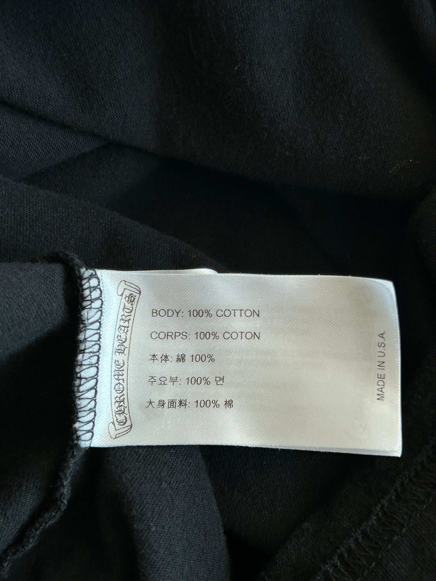 Chrome Hearts Black Racing Stripes Longsleeve T-Shirt
