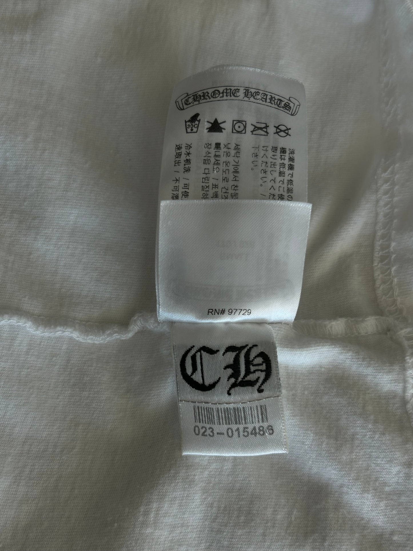 Chrome Hearts White & Green Cemetery Cross Logo Longsleeve T-Shirt