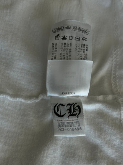 Chrome Hearts White & Green Cemetery Cross Logo Longsleeve T-Shirt