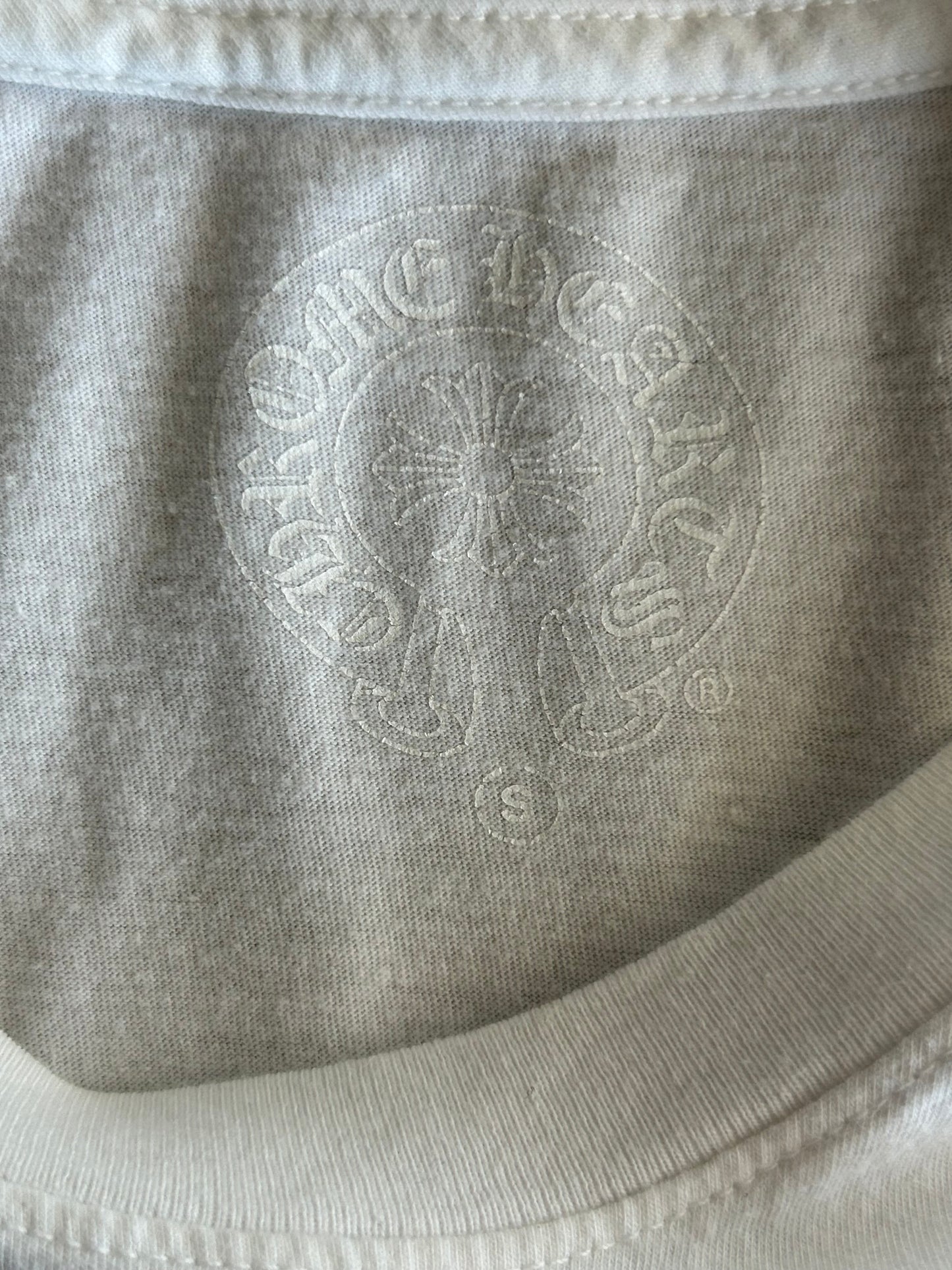 Chrome Hearts White & Black Flame Logo T-Shirt