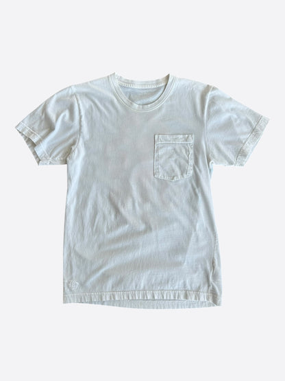 Chrome Hearts White & Orange Striped Dagger Logo T-Shirt