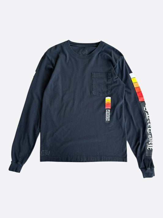 Chrome Hearts Black Racing Stripes Longsleeve T-Shirt