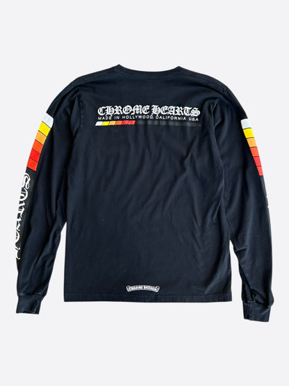 Chrome Hearts Black Racing Stripes Longsleeve T-Shirt