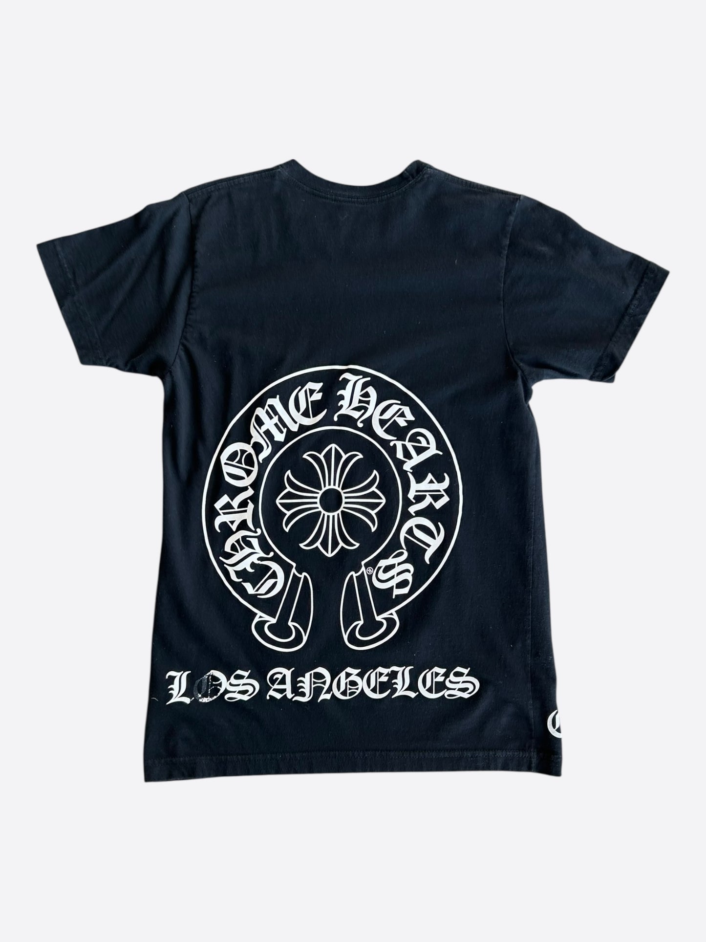 Chrome Hearts Black & White Los Angeles Horseshoe Logo T-Shirt