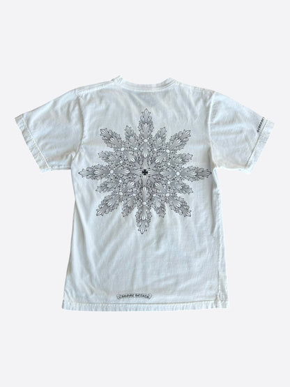 Chrome Hearts White & Black Snowflake Logo T-Shirt