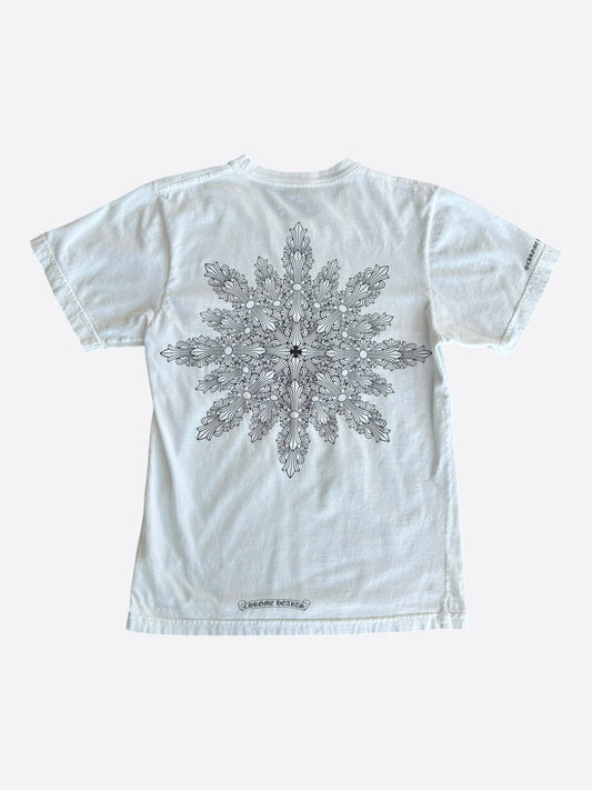Chrome Hearts White & Black Snowflake Logo T-Shirt