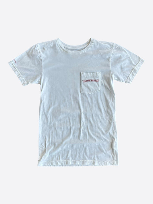 Chrome Hearts White & Red Horseshoe Logo T-Shirt
