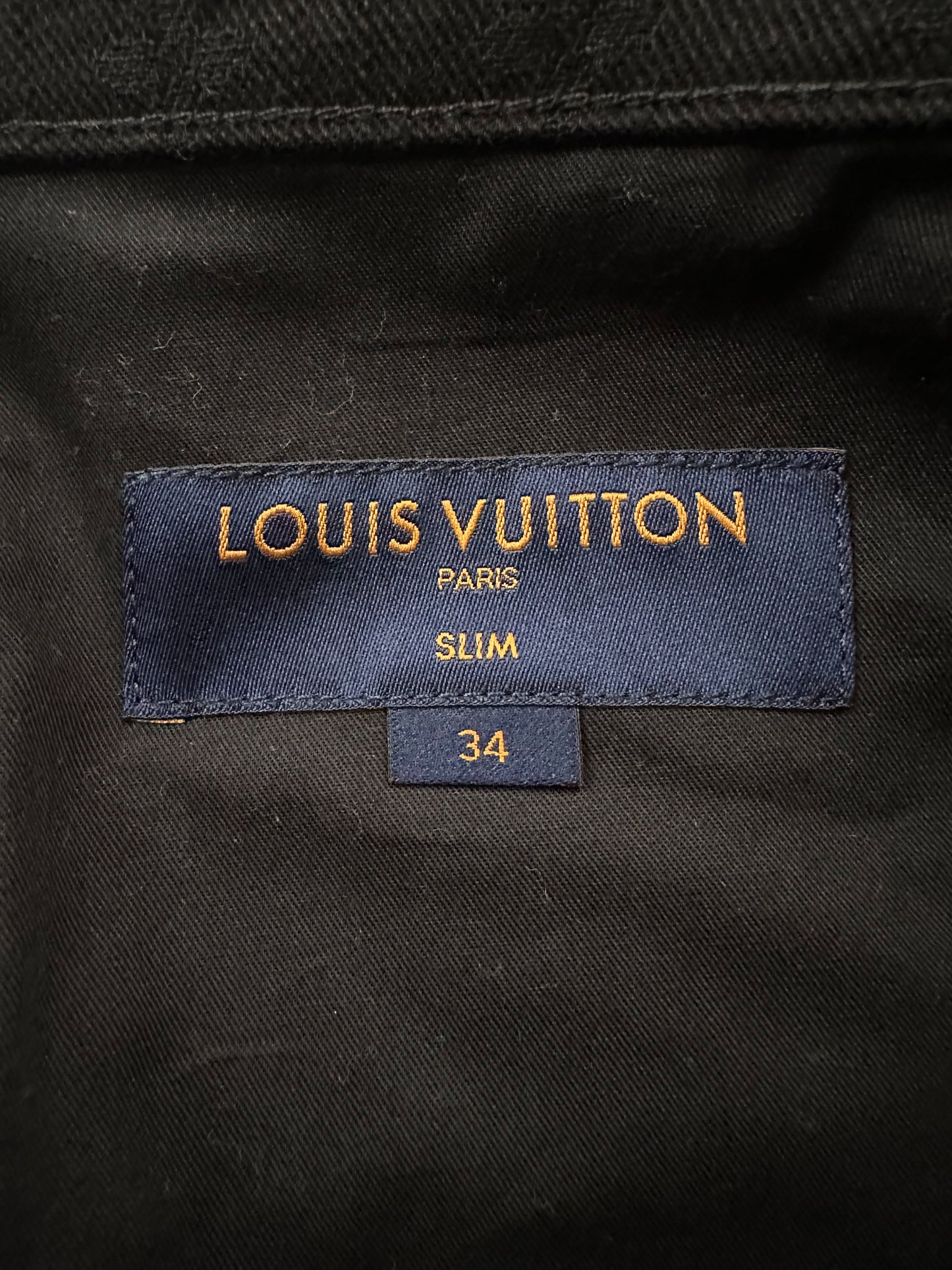 Louis Vuitton Black Monogram Slim Jeans