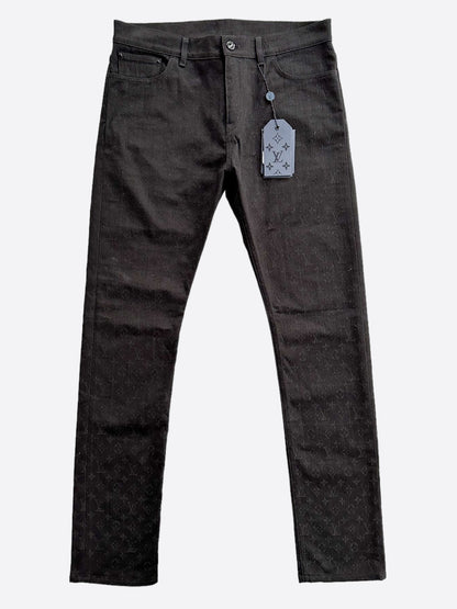 Louis Vuitton Black Monogram Slim Jeans