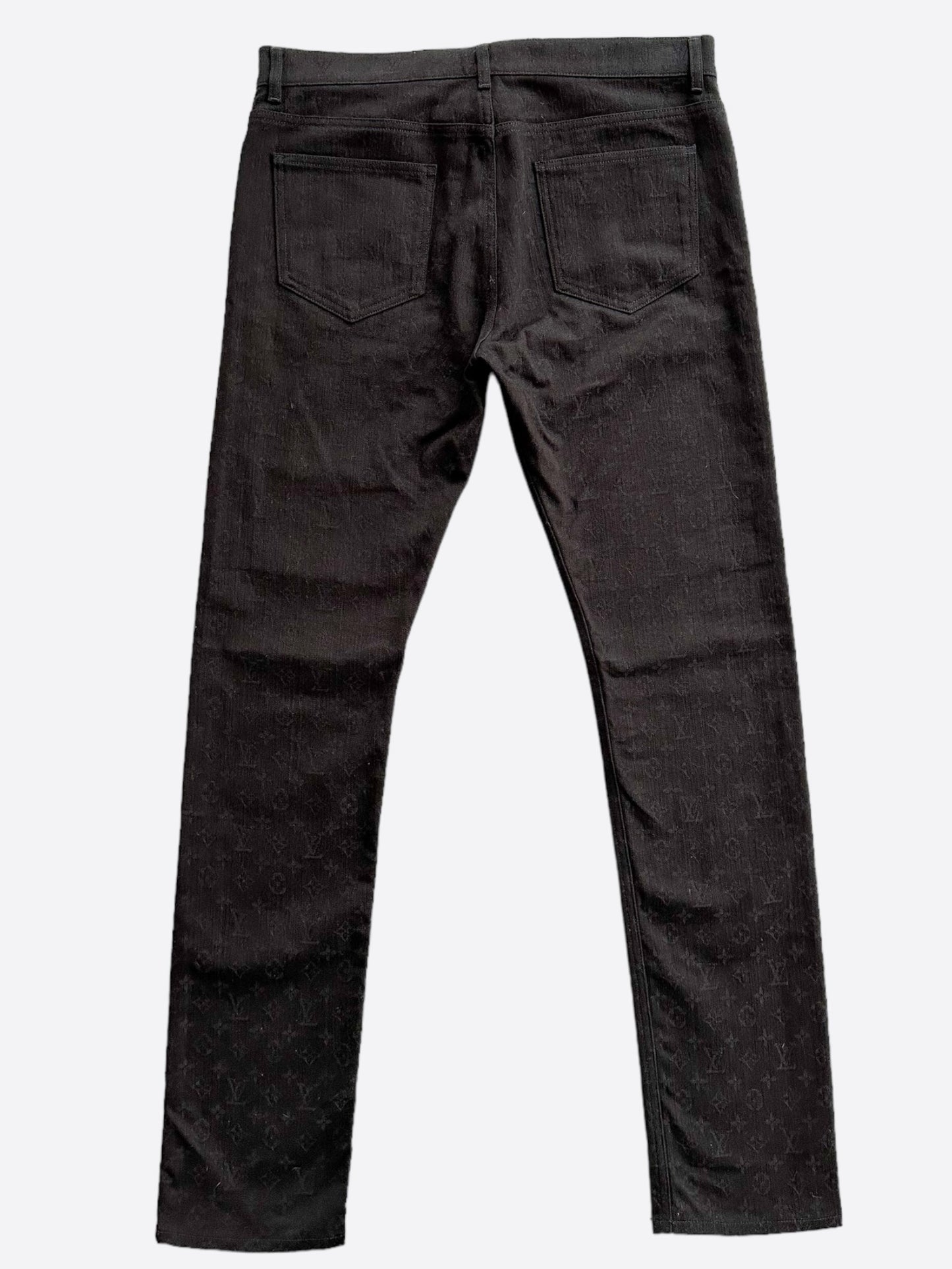 Louis Vuitton Black Monogram Slim Jeans