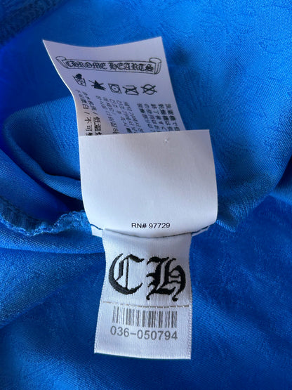 Chrome Hearts Blue Cross Jacquard Sports Bra