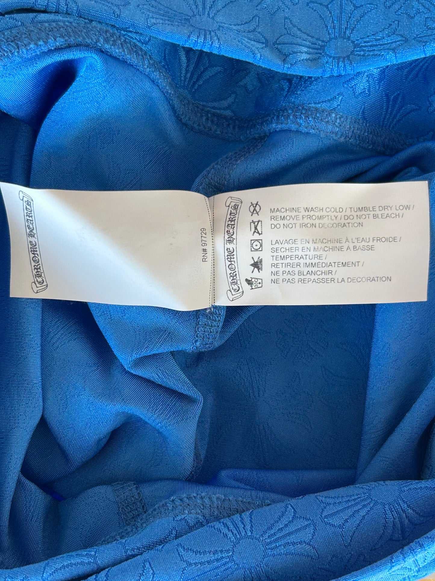 Chrome Hearts Blue Cross Jacquard Leggings