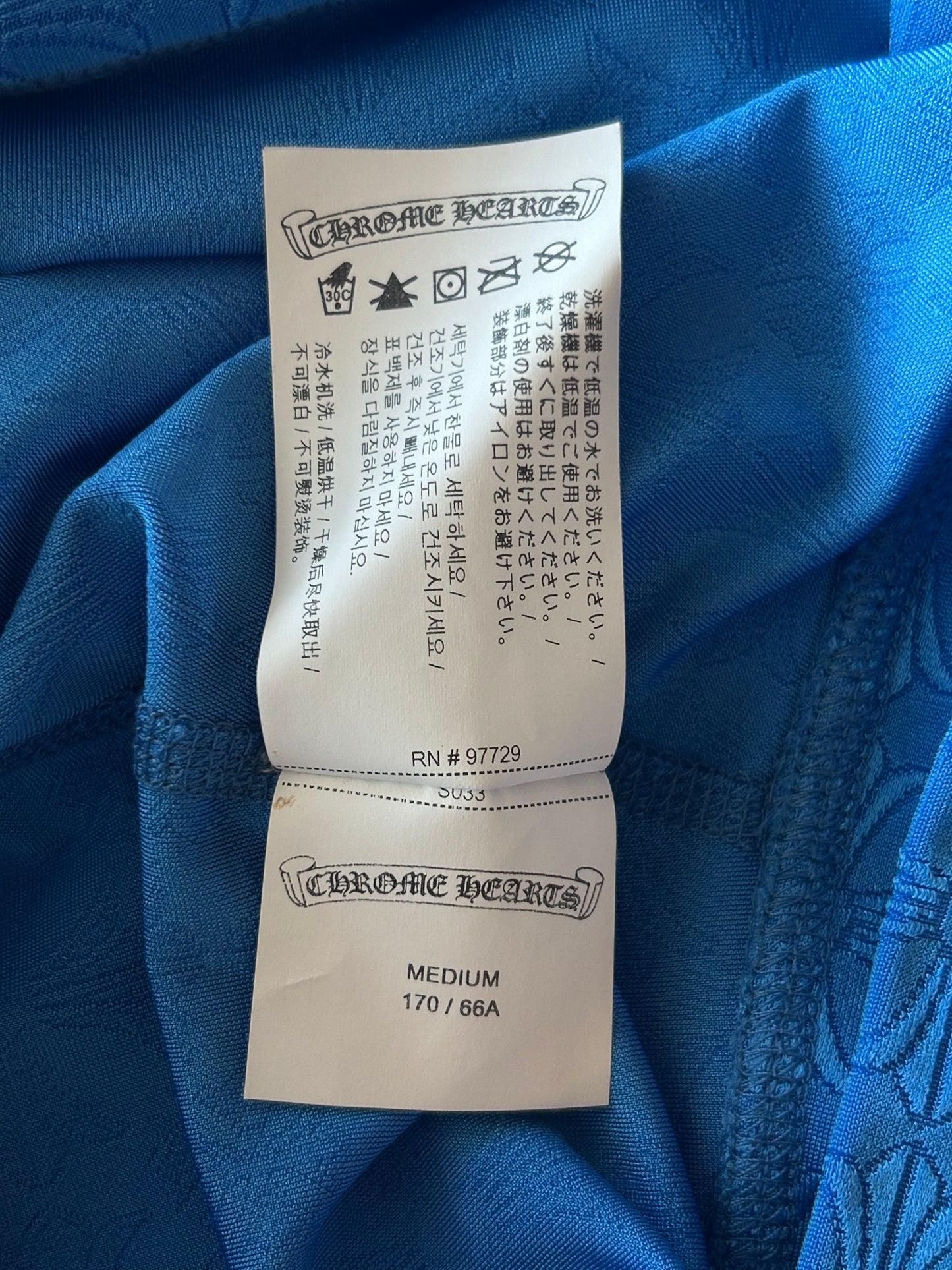 Chrome Hearts Blue Cross Jacquard Leggings