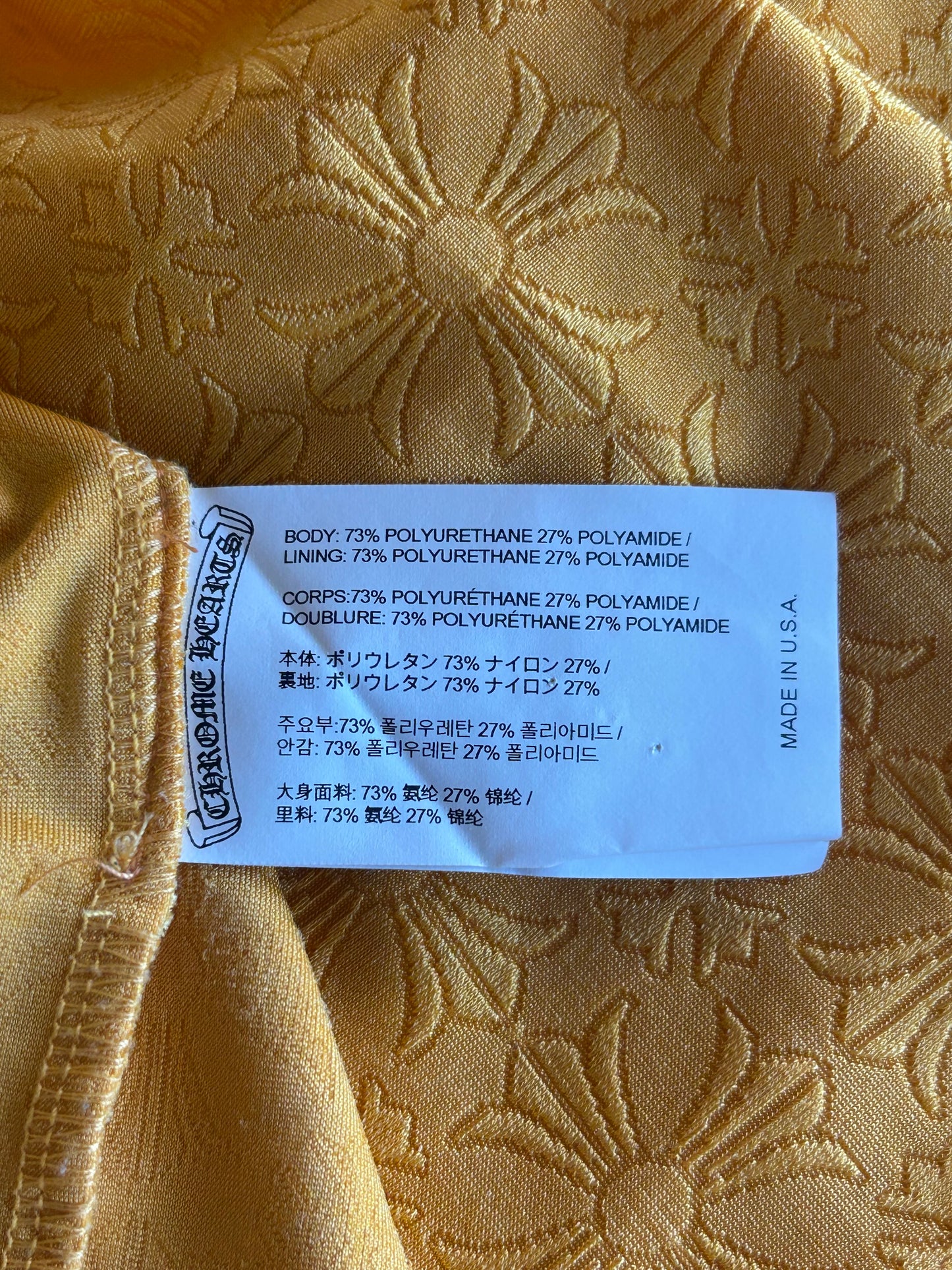 Chrome Hearts Yellow Cross Jacquard Tennis Skirt
