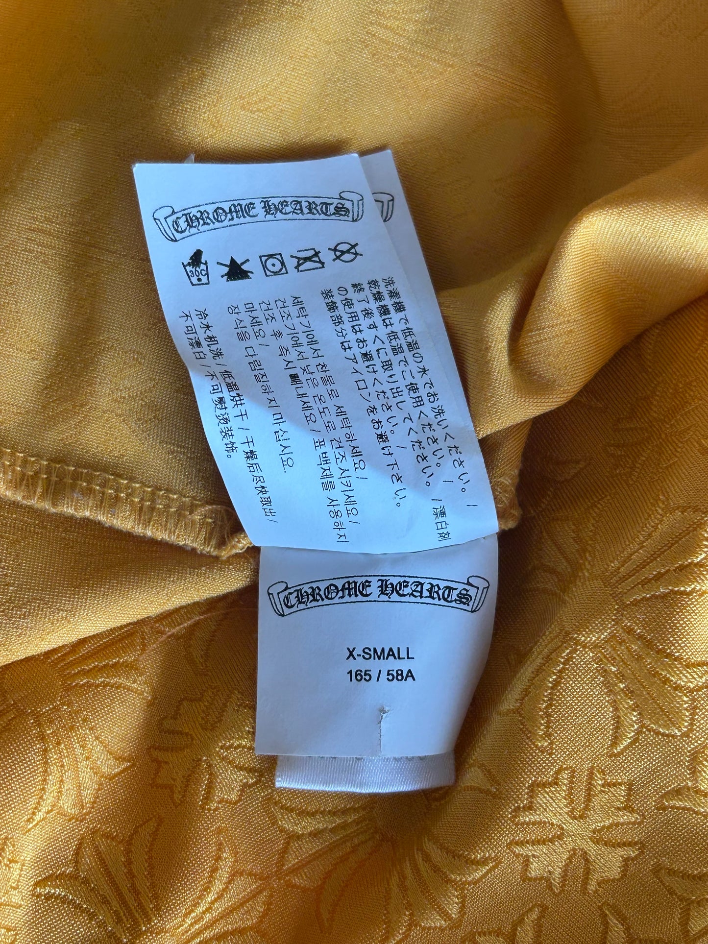 Chrome Hearts Yellow Cross Jacquard Tennis Skirt
