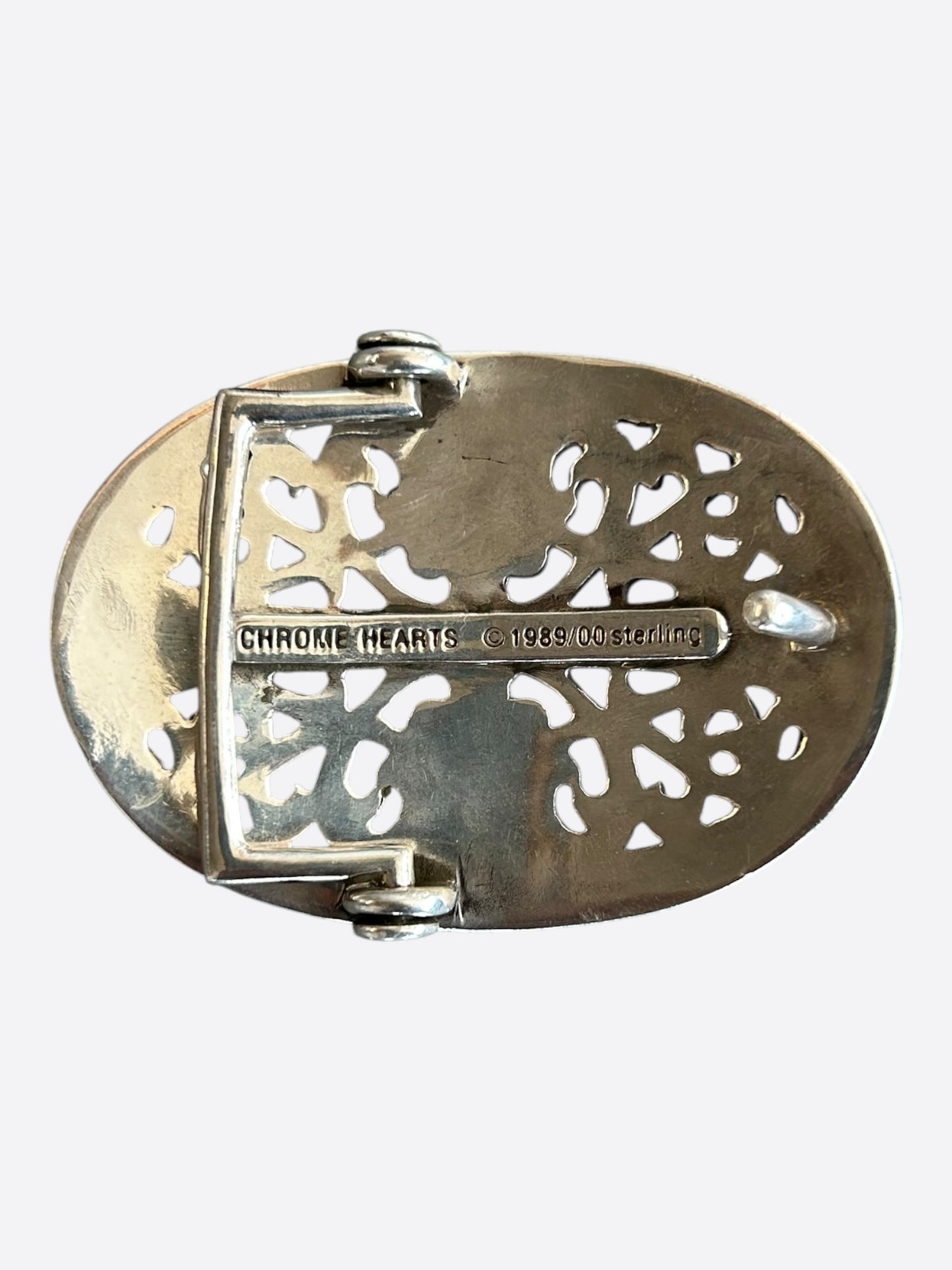 Chrome Hearts Silver Oval Cross Buckle