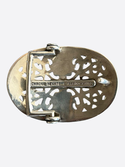 Chrome Hearts Silver Oval Cross Buckle
