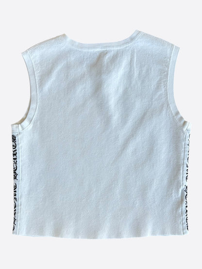 Chrome Hearts White & Black Jacquard Match Point Women's Top