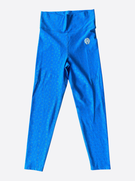 Chrome Hearts Blue Cross Jacquard Leggings