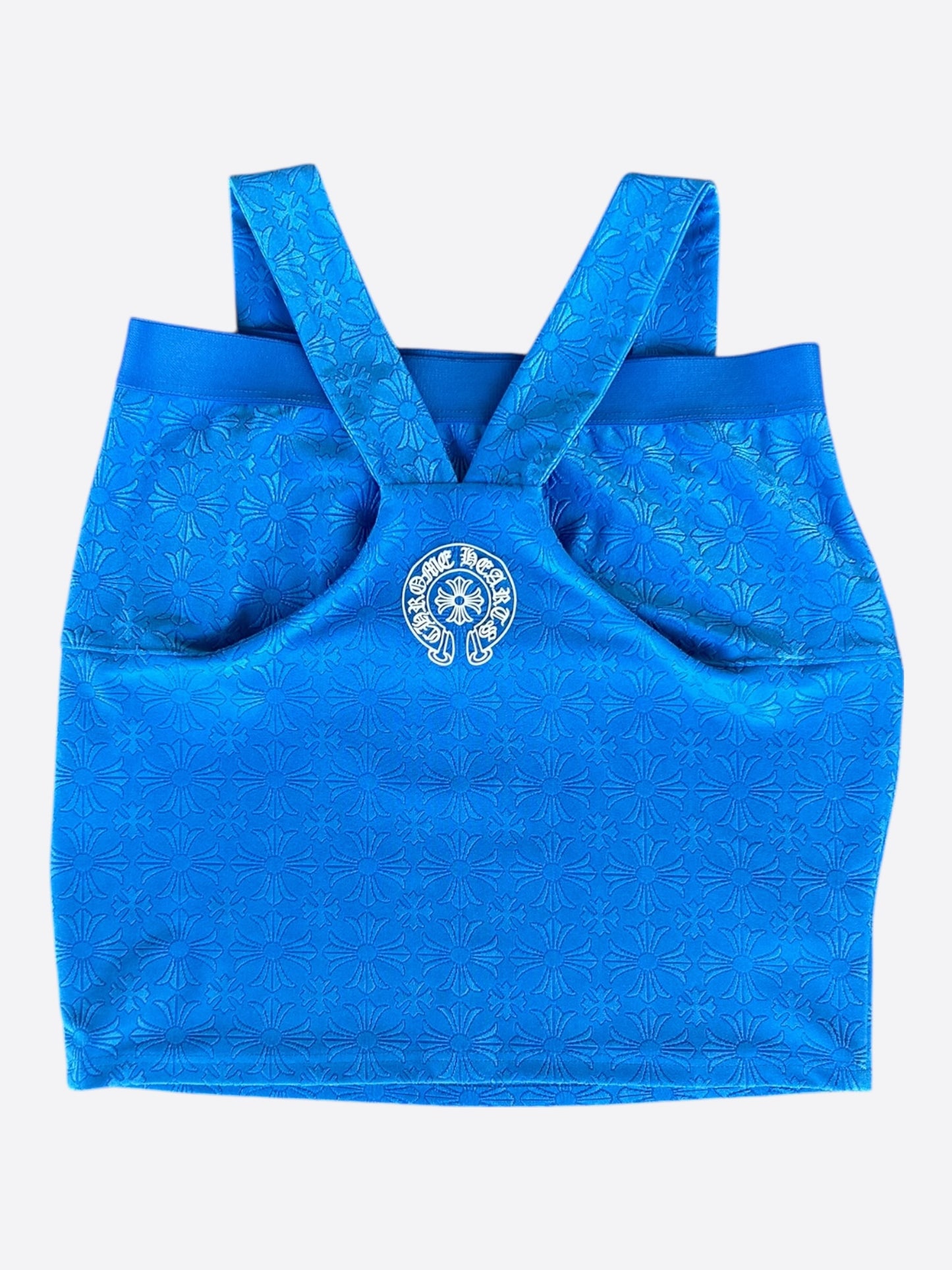 Chrome Hearts Blue Cross Jacquard Sports Bra