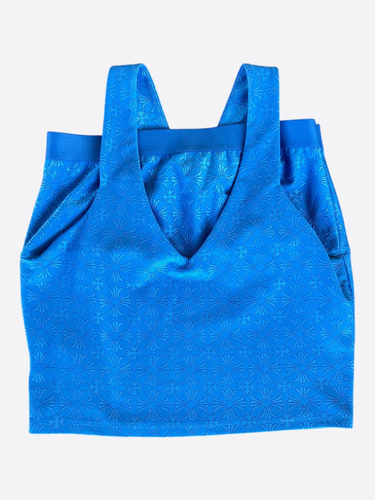 Chrome Hearts Blue Cross Jacquard Sports Bra